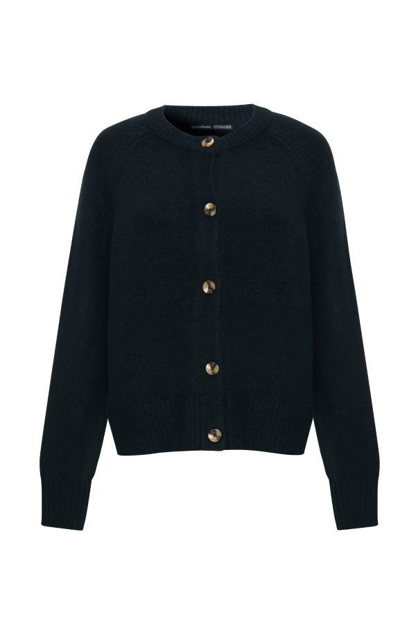 Women's Black Button Up Knitted Cardigan - Image 6